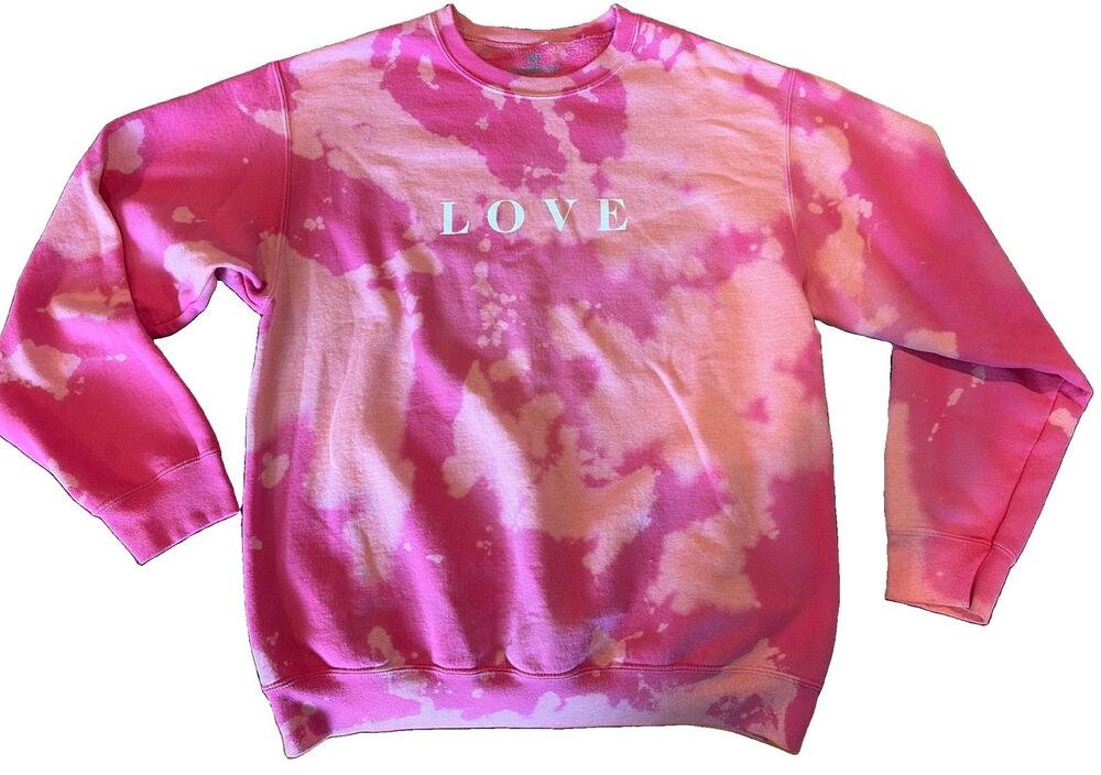 Southern Bliss Company Pink Tie Dye Crewneck Sweatshirt Women’s Large